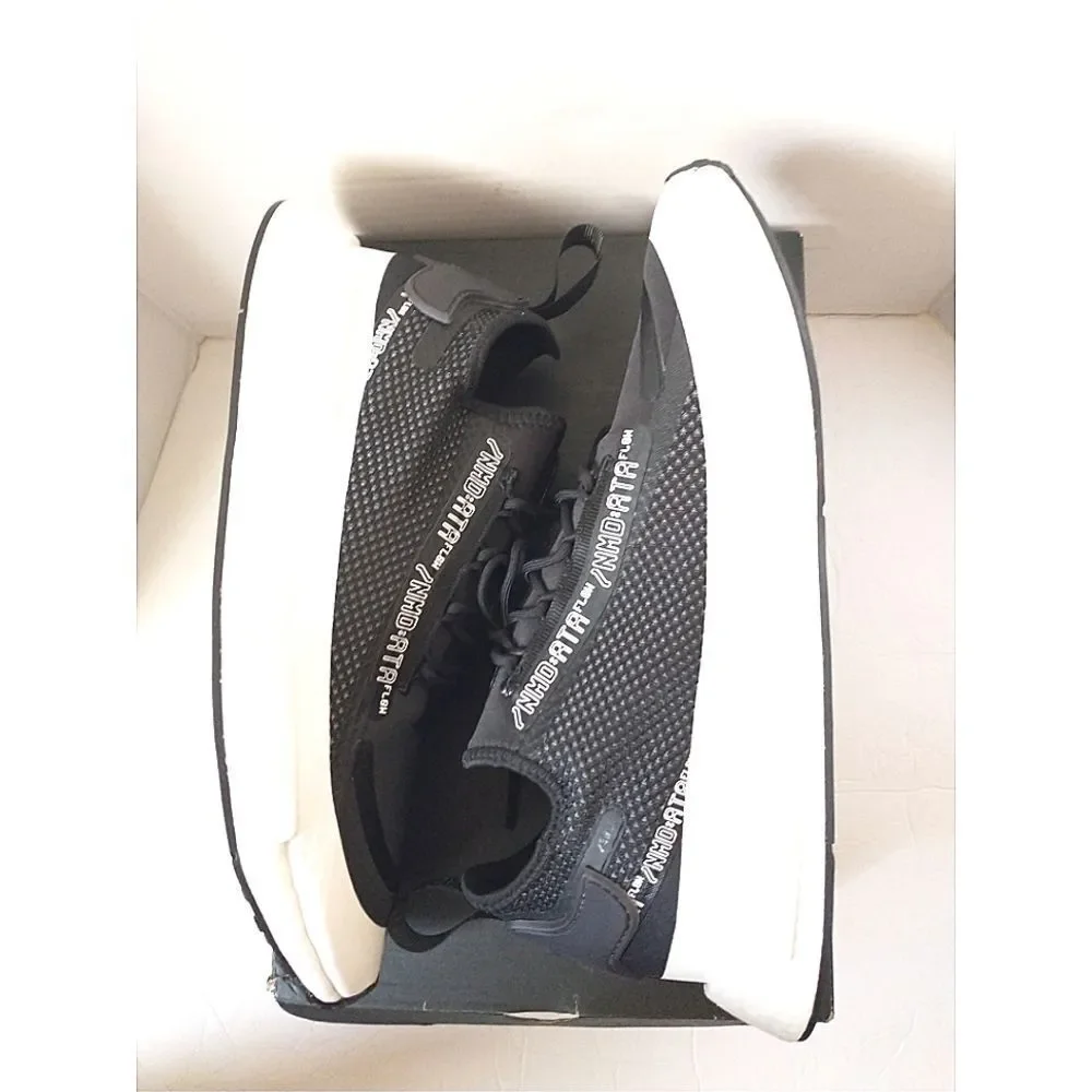New! ADIDAS Men's NMD R1 Spectoo Sneakers Athletic Shoes Black Size 13 H67408